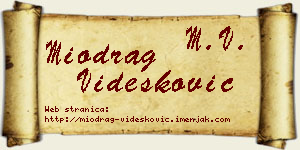 Miodrag Videsković vizit kartica